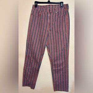 American Eagle Outfitters Striped Mom Jeans Pants